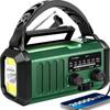 Nødværradio 20000mAh NOAA/AM/FM med 74000mWh USB/Solcelle/Håndsveiv Lading, Batteridrevet, SOS-alarm og Lommelykt for Innendørs