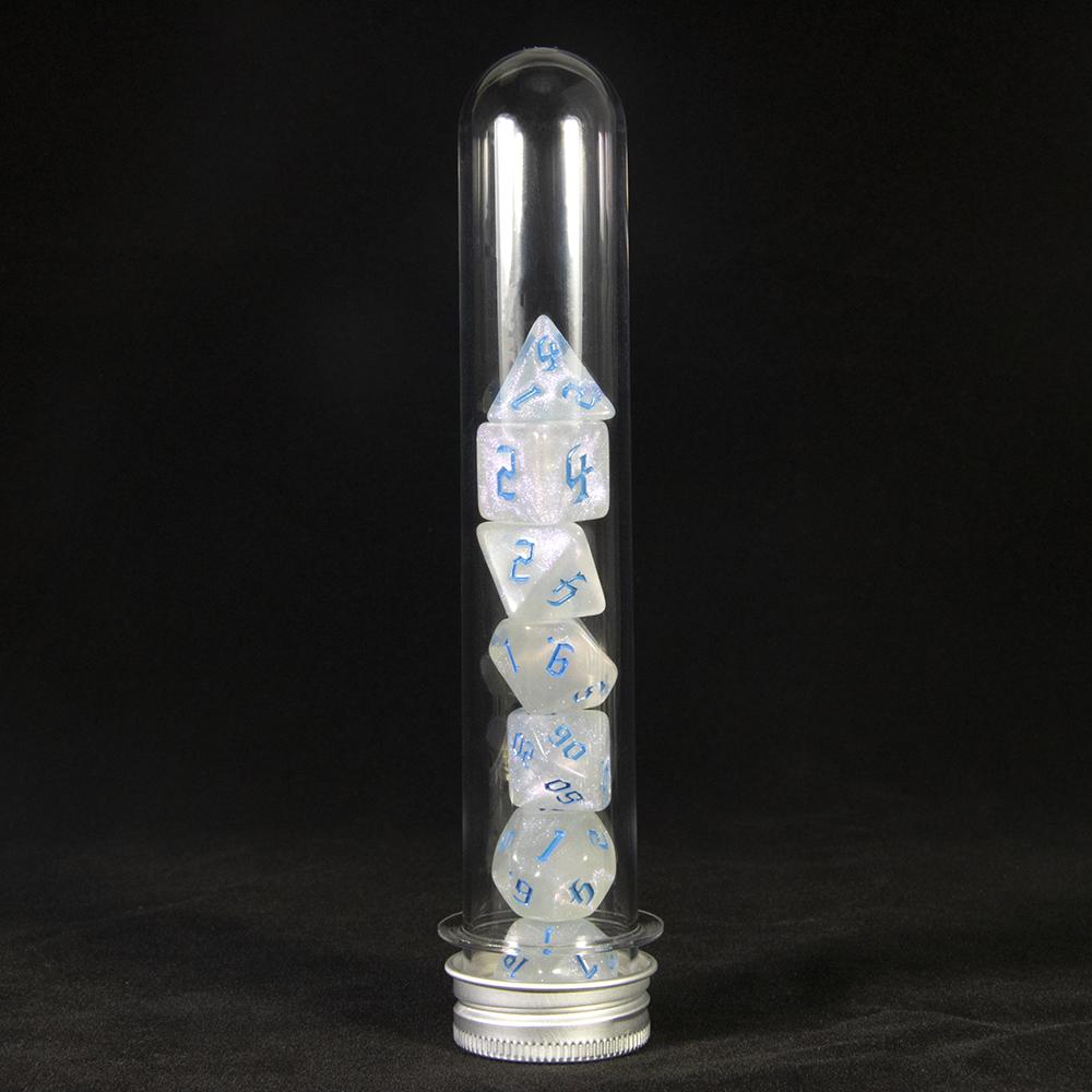 RPG Dice Set 7pcs DND Game Polyhedral D&D Dice with Tube for Role Playing Game Board Game Math Teaching