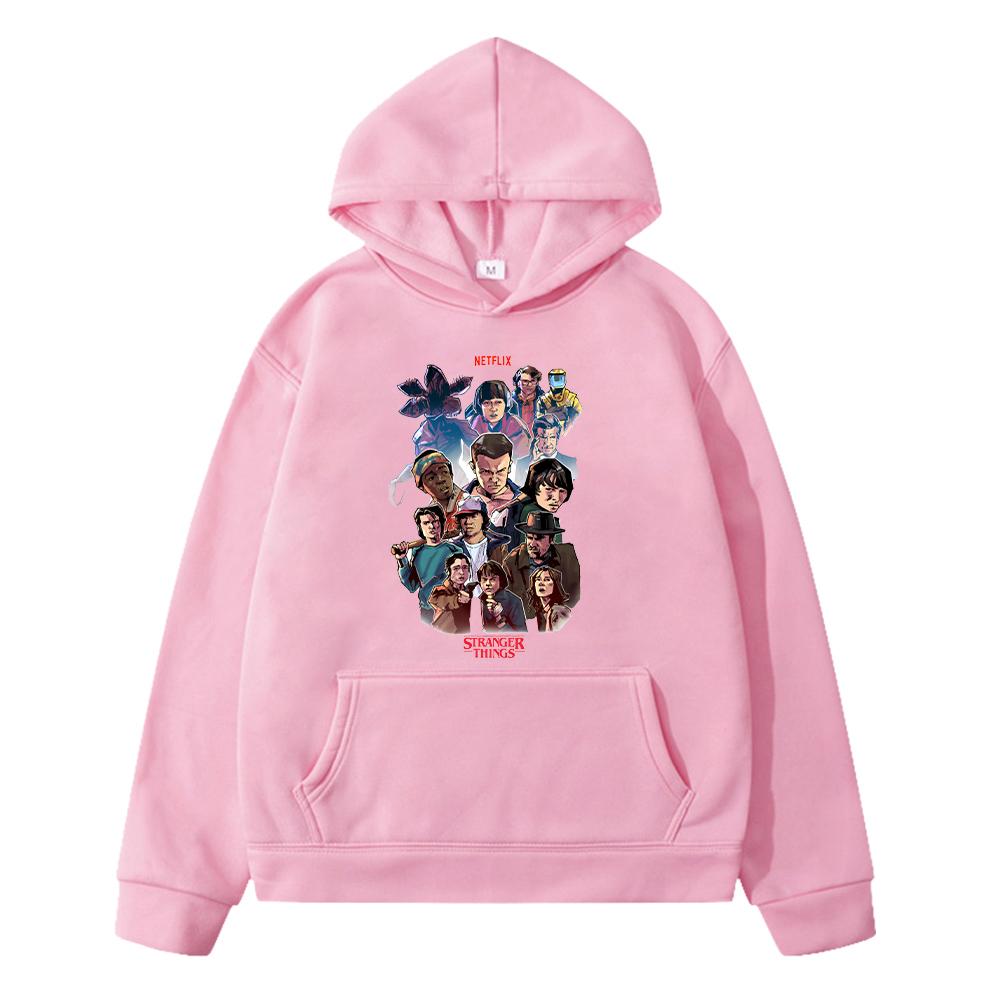 stranger things Kawaii print hoodies Fleece sweatshirt Autumn jacket boys pullover anime hoodie y2k sudadera kids clothes girls