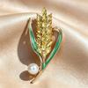Exquisite Wheat Ear Anti-Exposure Brooch - Versatile Design Pin for Light Luxury Suits