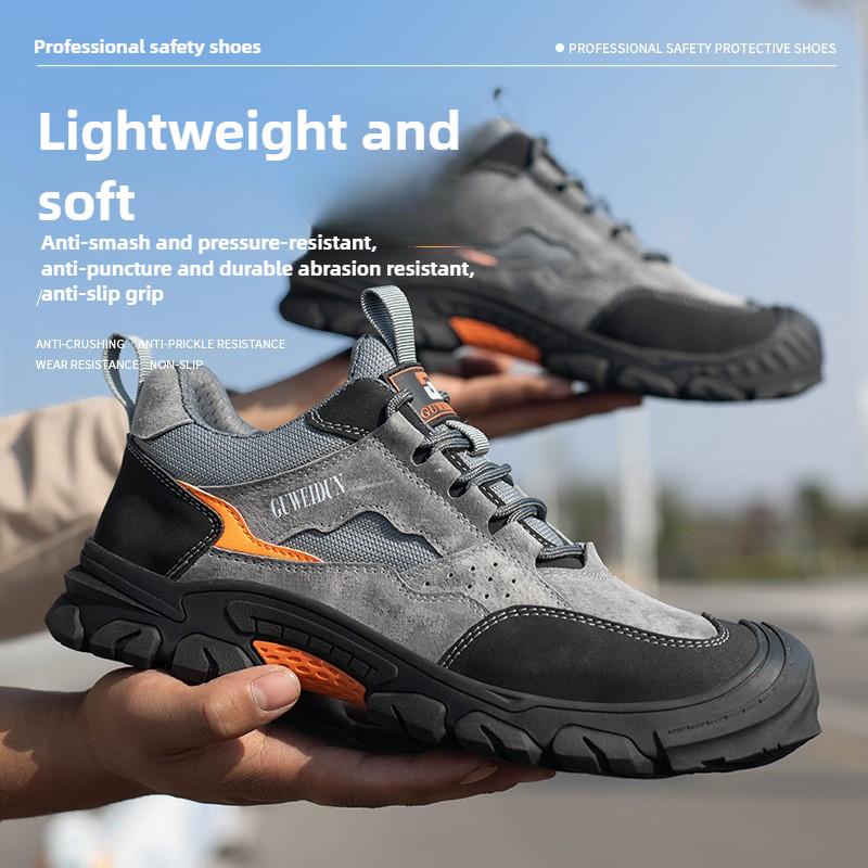 Plastic Toe Safety Boots Industrial Security Anti Smash Shoe Construction Anti-slip Work Shoes Comfortable Safety Shoes for Men