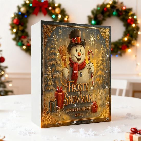Sněhulák Frosty Adventní kalendář 2025 24 dní překvapení DIY modelovací hlína řemeslný dárek Sezónní adventní kalendář