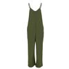 Tuta da donna a tinta unita senza maniche con taschino sul petto Jumpsuit casual