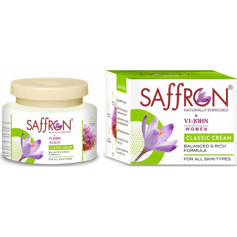 VI-Johns Women's Saffron Advance Fairness Cream, 50g, 1 Pcs