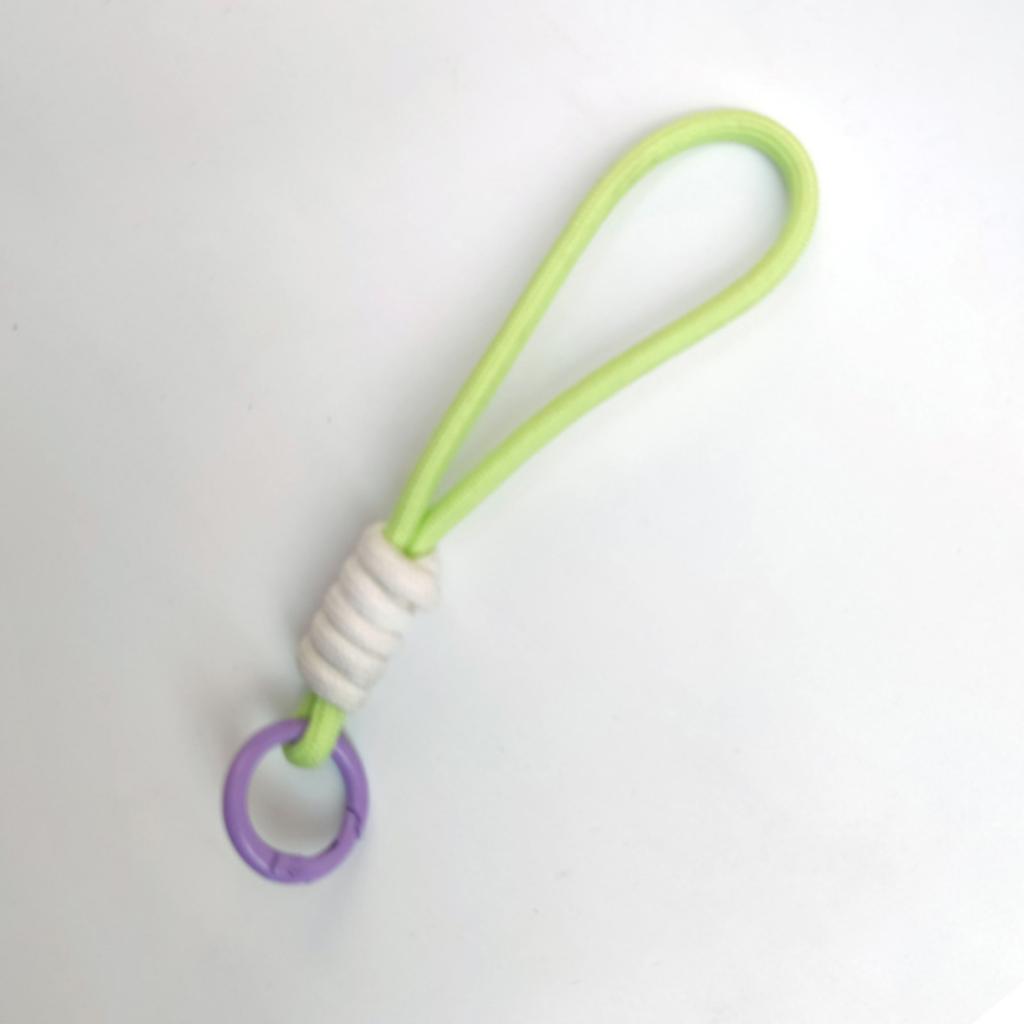 Zweifarbiger geknoteter Handy-Lanyard Kreatives kurzes gewebtes Band Abnehmbarer Schlüsselanhänger Verlustschutz-Zubehörband