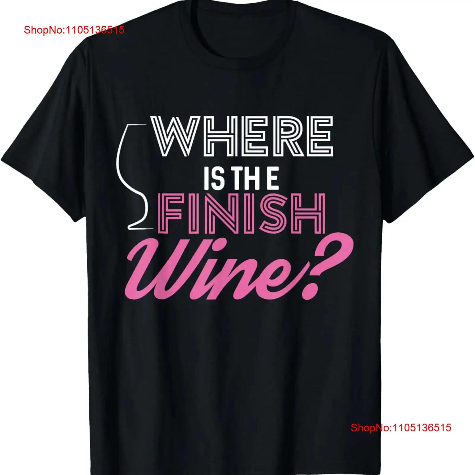

Where Is The Finish Wine T Shirt Running vintage Washed Top For Everyday Wear designer clothes Slightly Unisex Breathable S разноцветный