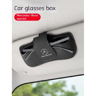Pro Mercedes-Benz AMG A C E V R Třída GLC SLK SL Vito Auto Clona PU Kůže Klip na ukládání brýlí Držák na sluneční brýle Držák na brýle