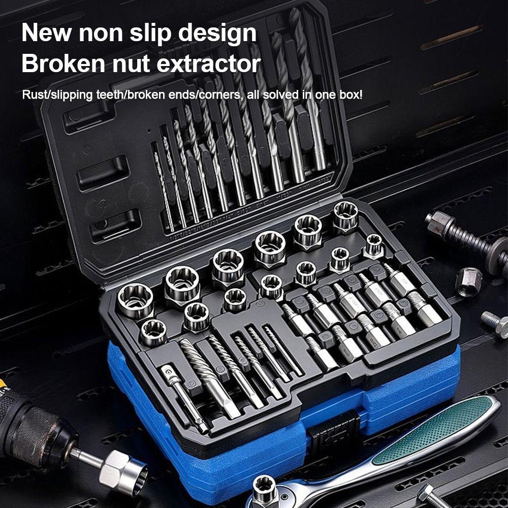 Rust Proof Nut Extractor High Torque Screw Remover Fastener Extractor Broken Thread Taking