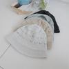 Women's Pearl Knit Punching Summer Bucket Hat