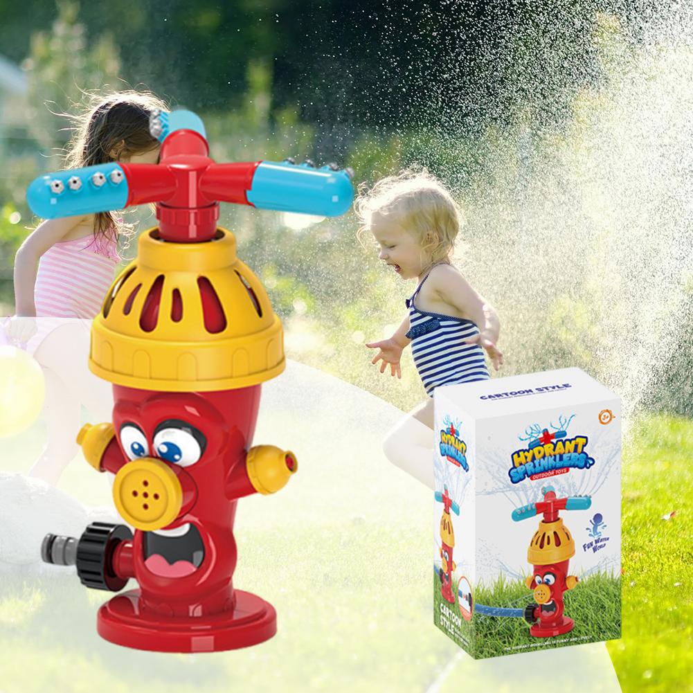 Cartoon Cactus Water Spray Outdoor Spinning Sprinkler Toy Creative Fire Hydrant Swing Rotating Water Sprinkler Garden Watering