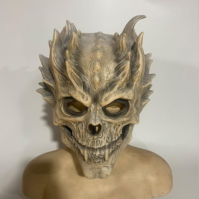 Skull warrior mask is selling well diy Costume Props Halloween Latex Mask