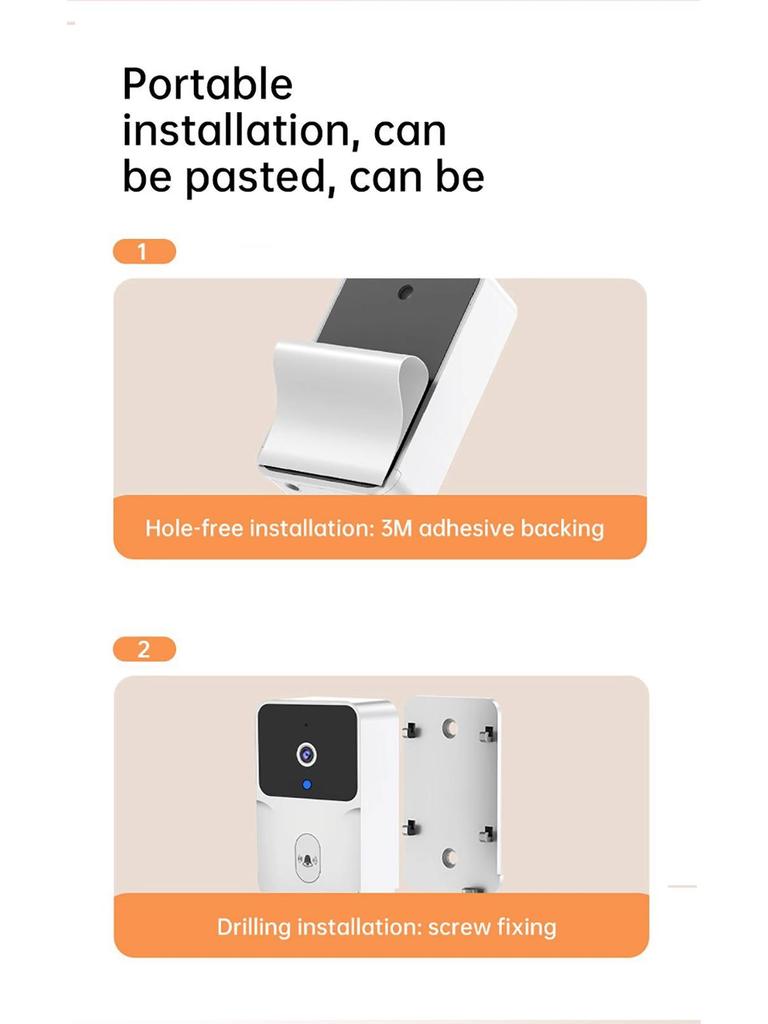 Home WiFi Mobile Intercom Video Doorbell Camera M8