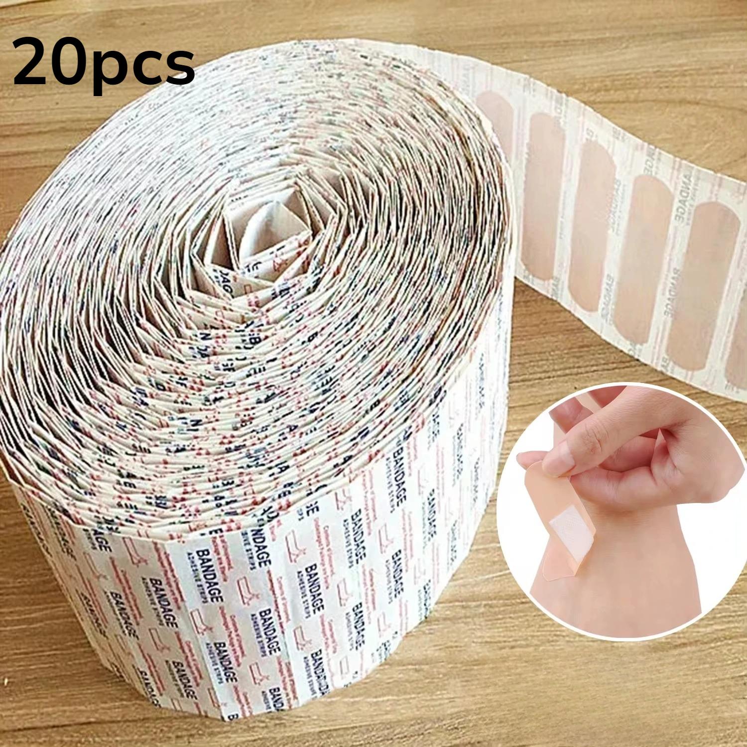 20/40PCS Band-aid PE Waterproof Breathable Pad Adhesive Tape Wound Hemostatic Bandage Medical Gauze Surgical Tape