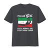 Italian Girl T Shirt Loud Italy Flag ArT  vintage Washed graphic Stylish Unisex designer clothes Casual Top For Everyday Wear