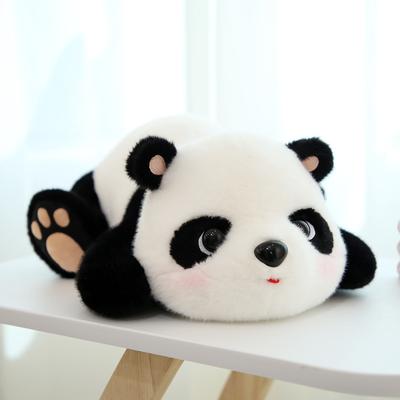 Uyuyan Dev Panda Peluş Oyuncak Bebek Uyuyan Yastık Yatakta Kız Bebek Yerde Hediyelik Eşyaları İtme
