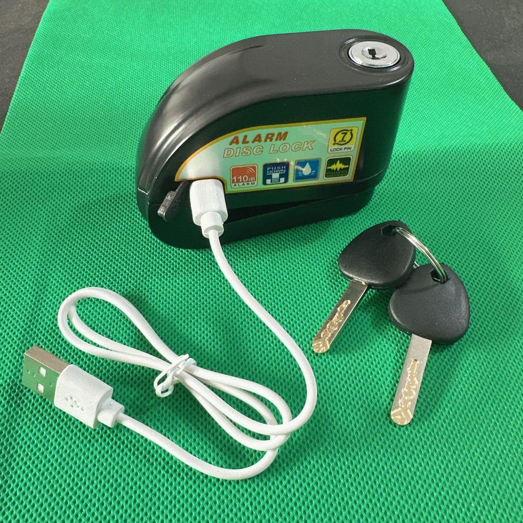 Cerradura de Disco de Freno Antirrobo Recargable para Bicicletas y Patinetes Eléctricos - Modelo Nuevo
