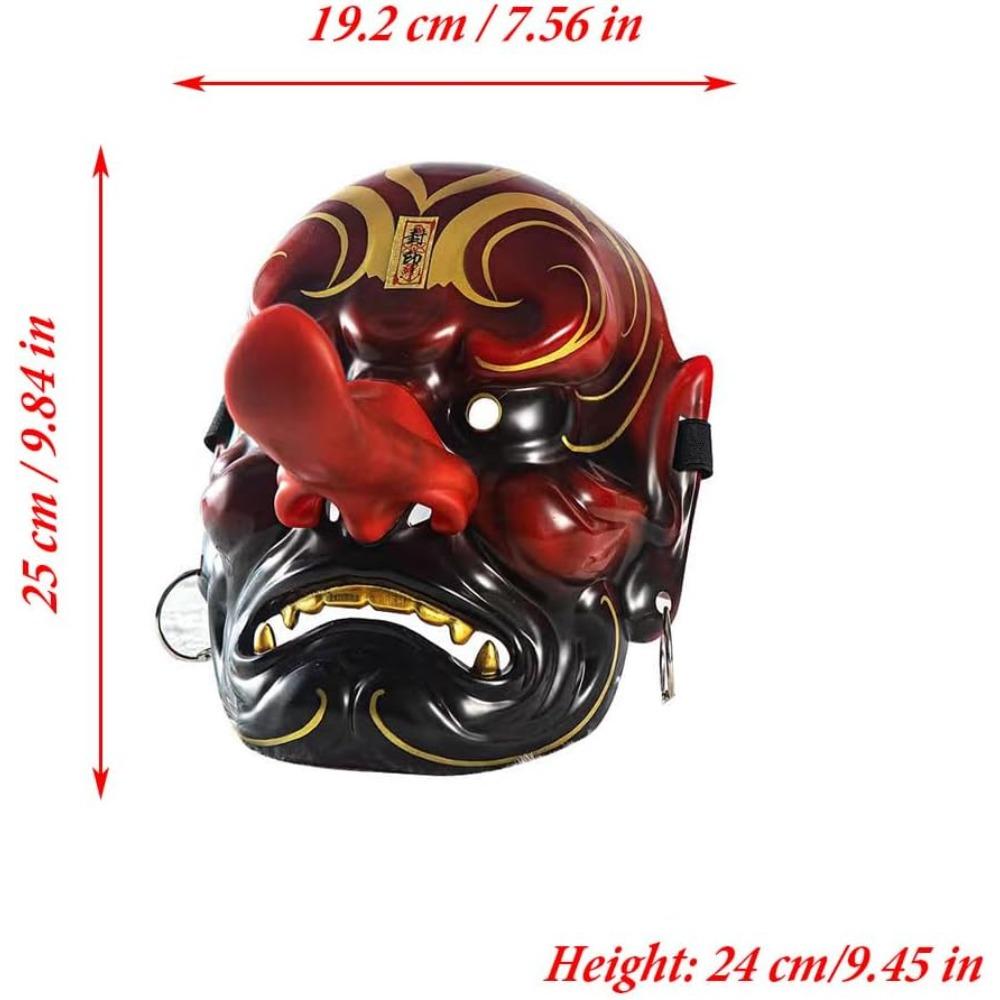 Full Face Japanese Tengu Oni Mask - Cosplay Roleplay Costume Prop Party Decoration