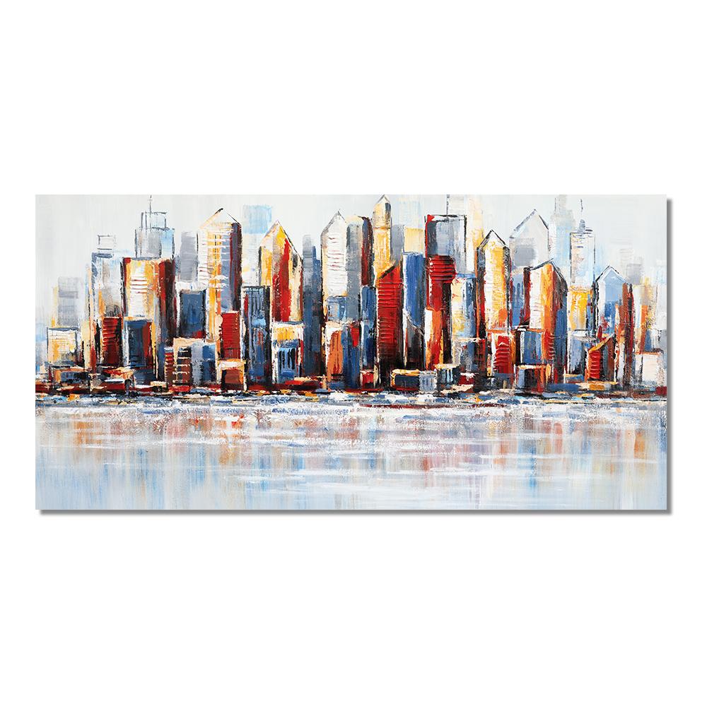 

Картина с принтом на холсте, абстрактное городское настенное искусство, современный пейзажный постер, декоративная картина для гостиной, домашний декор, Куадрос 20X40cm No Frame