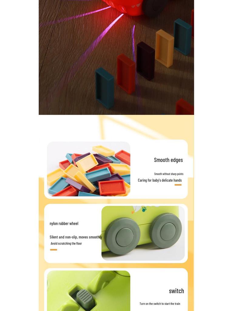 Electric Domino Train Set for Toddlers: Fun & Educational Building Blocks Toy