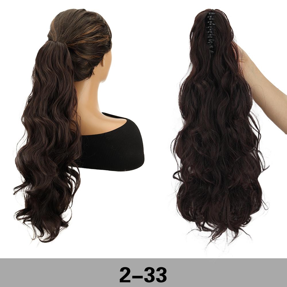 MISSQUEEN Synthetic Claw Drawstring Ponytail Ponytail Wig Extensions  Long Wavy Ponytail High Temperature Fiber For Women Cosplay Party Wear