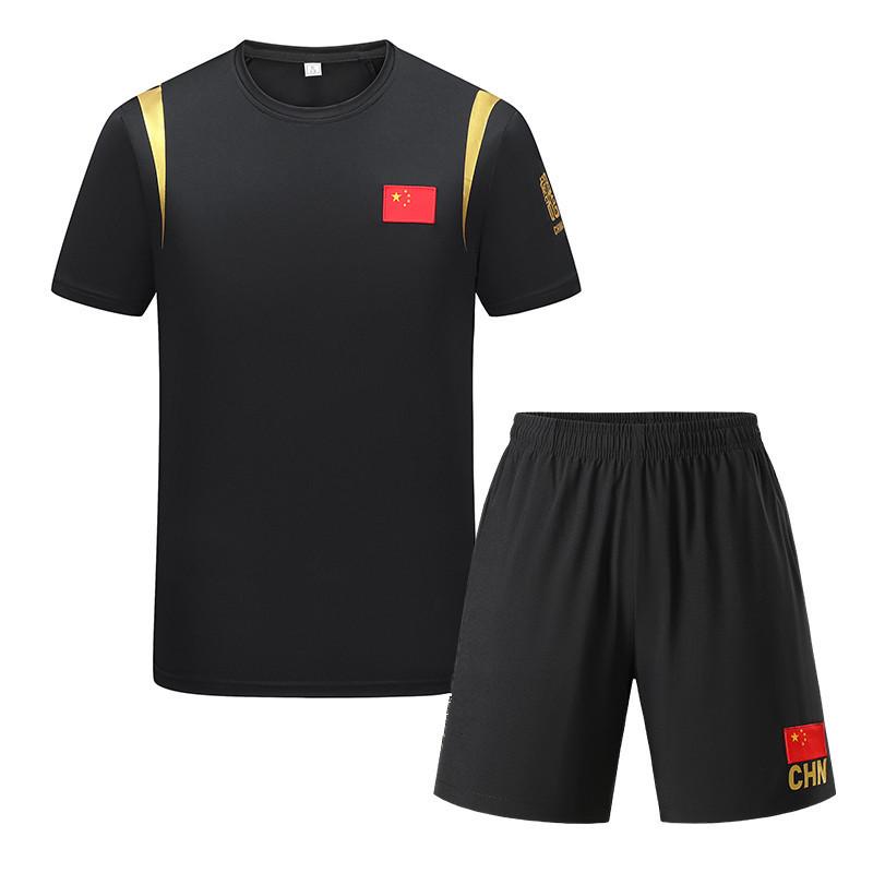 Chinese Team Quick-Dry Martial Arts & Sports Training T-Shirt: Breathable, Sweat-Absorbent, Short Sleeve, Round Neck for Students & Athletes.