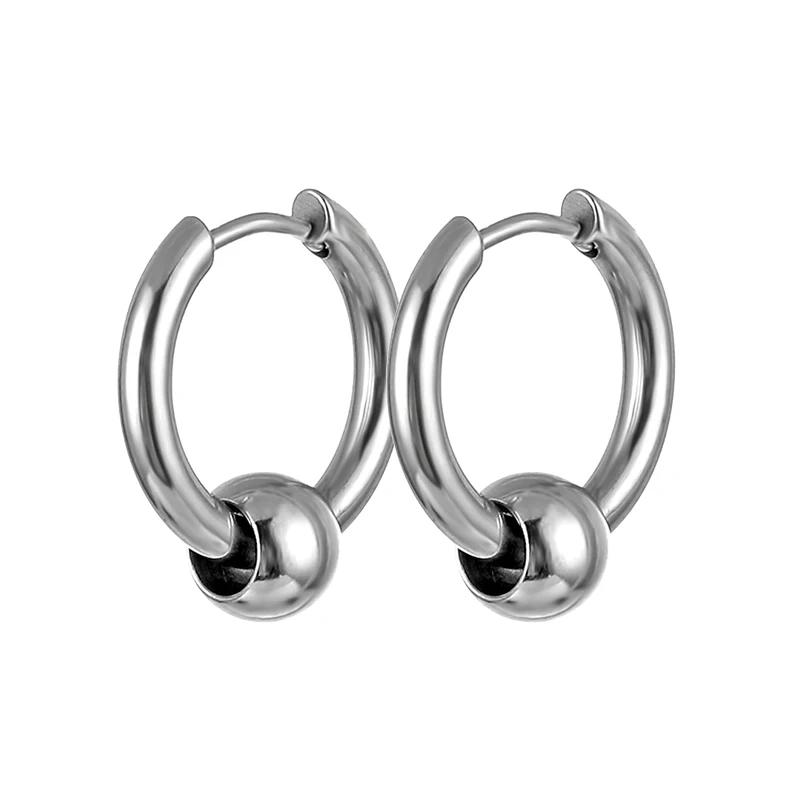1 Paar Punk Edelstahl Runde Kreis Creolen Ohrringe Für Männer Frauen Nicht Verblassende Ohrringe Hip Hop Männlicher Schmuck