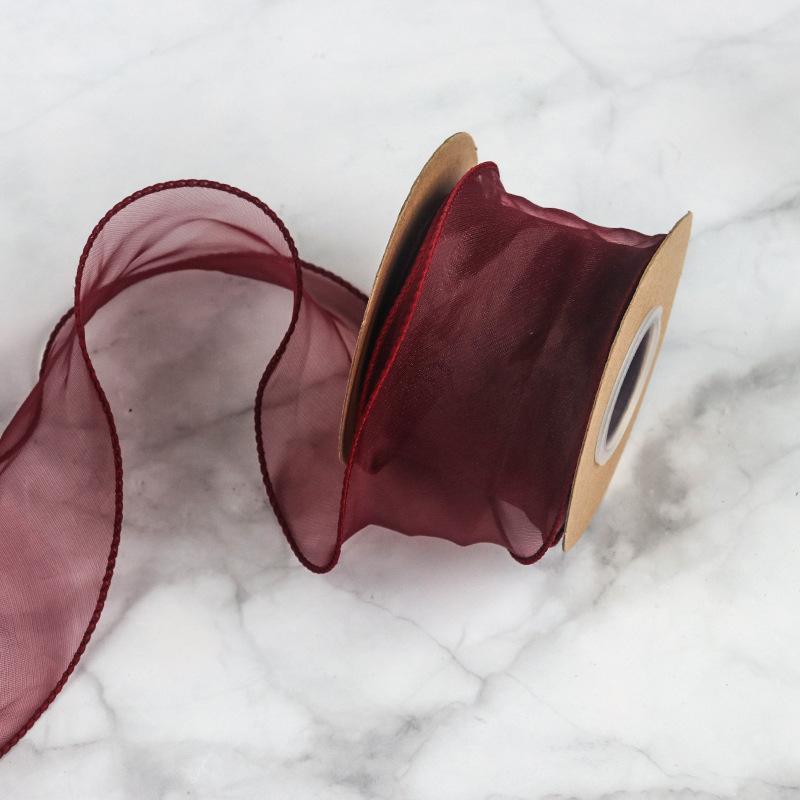 6cm Flower Packaging Ribbon Fishtail Ribbon Bouquet Ribbon Ribbon Color Ribbon Wave Copy Edge Decorative Chiffon Ribbon Bow DIY Flower Handmade