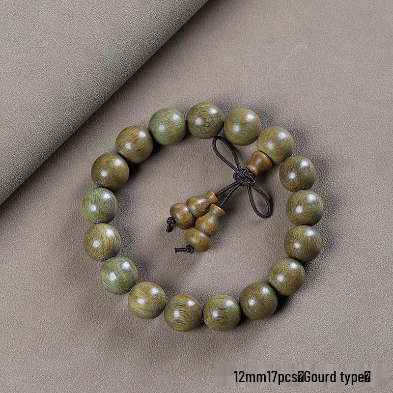Argentina Green Sandalwood Men's and Women's Bracelet - 108 Beads, Prayer Beads of Yu Sandalwood & Rosewood.