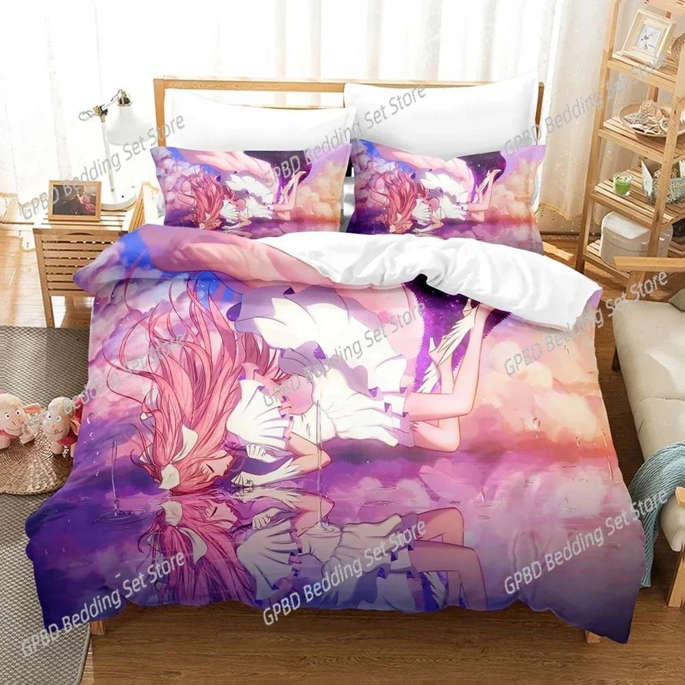 Fashion 3D Puella Magi Madoka Magica Bedding Sets Duvet Cover Set With Pillowcase Twin Full Queen King Bedclothes Bed Linen