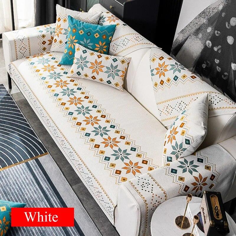 Bohemia Anti-dirty Non-slip Sofa Cover Dog Mat Cushion All-inclusive Removable Multi-size Corner Sofa Towel Sectional Sofa Towel