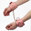 Liebe Seele Luxury SM Goods Collar Handcuffs Restraint Set Genuine Leather Cosplay Training Queen (Pink)