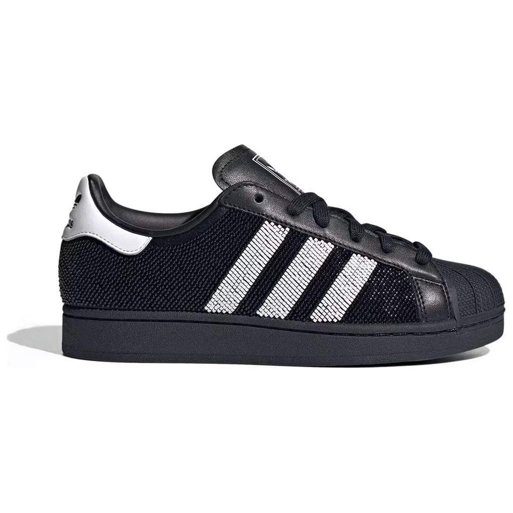 adidas Superstar Beaded Women Sneakers Black White JH7098