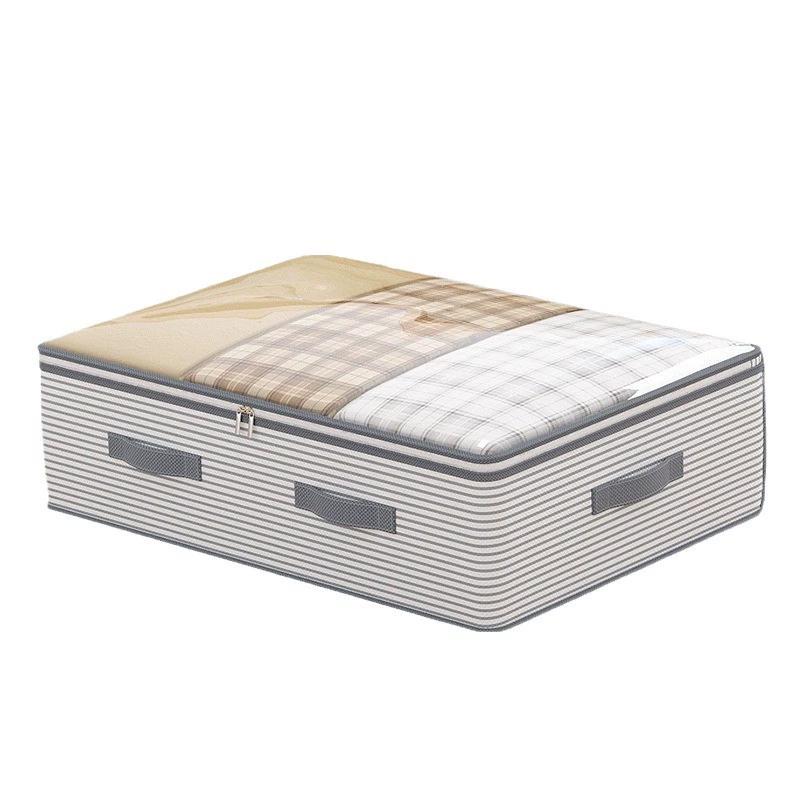 Caja de almacenamiento debajo de la cama organizador plegable transparente para ropa y mantas