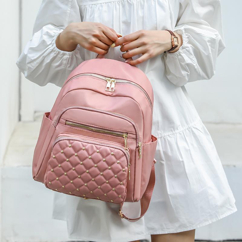 Рюкзак женский рюкзак дорожный водонепроницаемый маленький мешок коричневый — фото 8