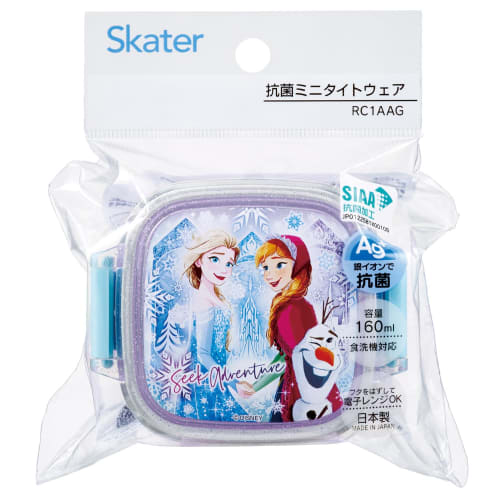 Skater Antibacterial Bento Box, Storage Container, Mini Lunch Box, 160ml, Disney Frozen 25, Girl's, RC1AAG