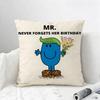 Cartoon Mr Men and Little Miss Cushion Cover Natural Linen Pillowcase Set AllinOne Decor for Sofa Bedroom  Chair