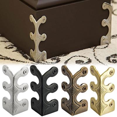 5pcs Baseboard Corner Protectors,Chinese Antique Solid-Brass Corner Protector,Decorative Corner Guard Board For Living Room