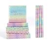 Gift Wrapping Paper Roll Holographic Holographic Glitter Wrapping Paper Craft Paper Luxurious For Valentine'S Day Scrapbooking