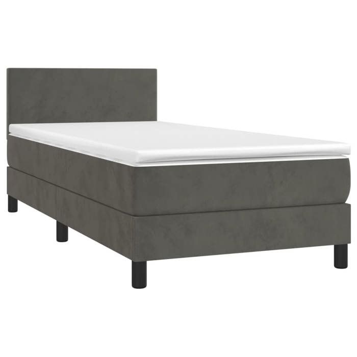 VidaXL Slat Bed Base with Mattress and LEDs, Upholstered Bed, Single Bed, Adult Bed for Interior Bedroom, 3134256