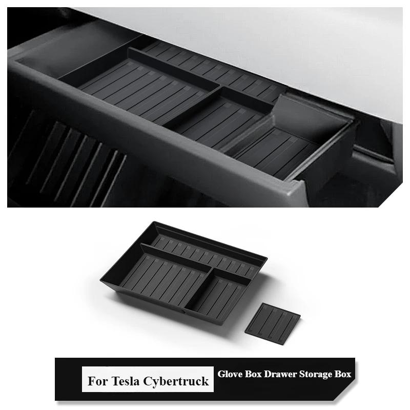 For Tesla Cybertruck 2024 Central Console Glove Box Storage Organizer Tray Tidying Case Car Pickup TPE Interior Car Accessories Glove storage box