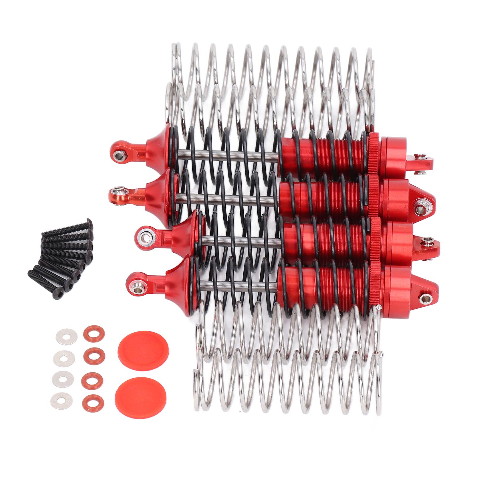 

4 шт. Амортизатори з алюмінієвого сплаву передні та задні Амортизатор RC для ARRMA 1 10 Радіокерована машинаЧервоний