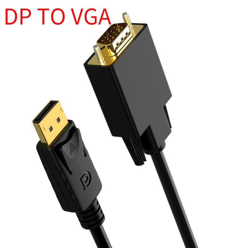 DisplayPort To VGA Cable DisplayPort To VGA Adapter Conversion HD Video Cable For TV Monitor Laptop Computer Projector 1080P