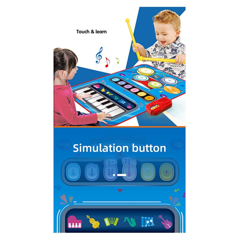 A71Z Children's 2-In-1 Multifunctional Electronic Music Blanket To Cultivate Music Interest