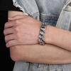 16MM Vantage Stainless Steel Heavy Men's Bracelet Punk Cast Double Row Chain Bracelet Male Hand Jewelry Armband Boyfriend Gift