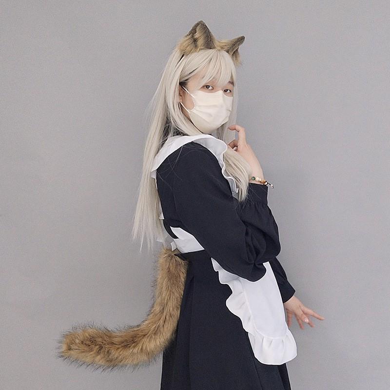 Cosplay Tierschwanz Requisite Halloween Party Anime Convention Kostümzubehör für Erwachsene Wolf Fuchs Katze