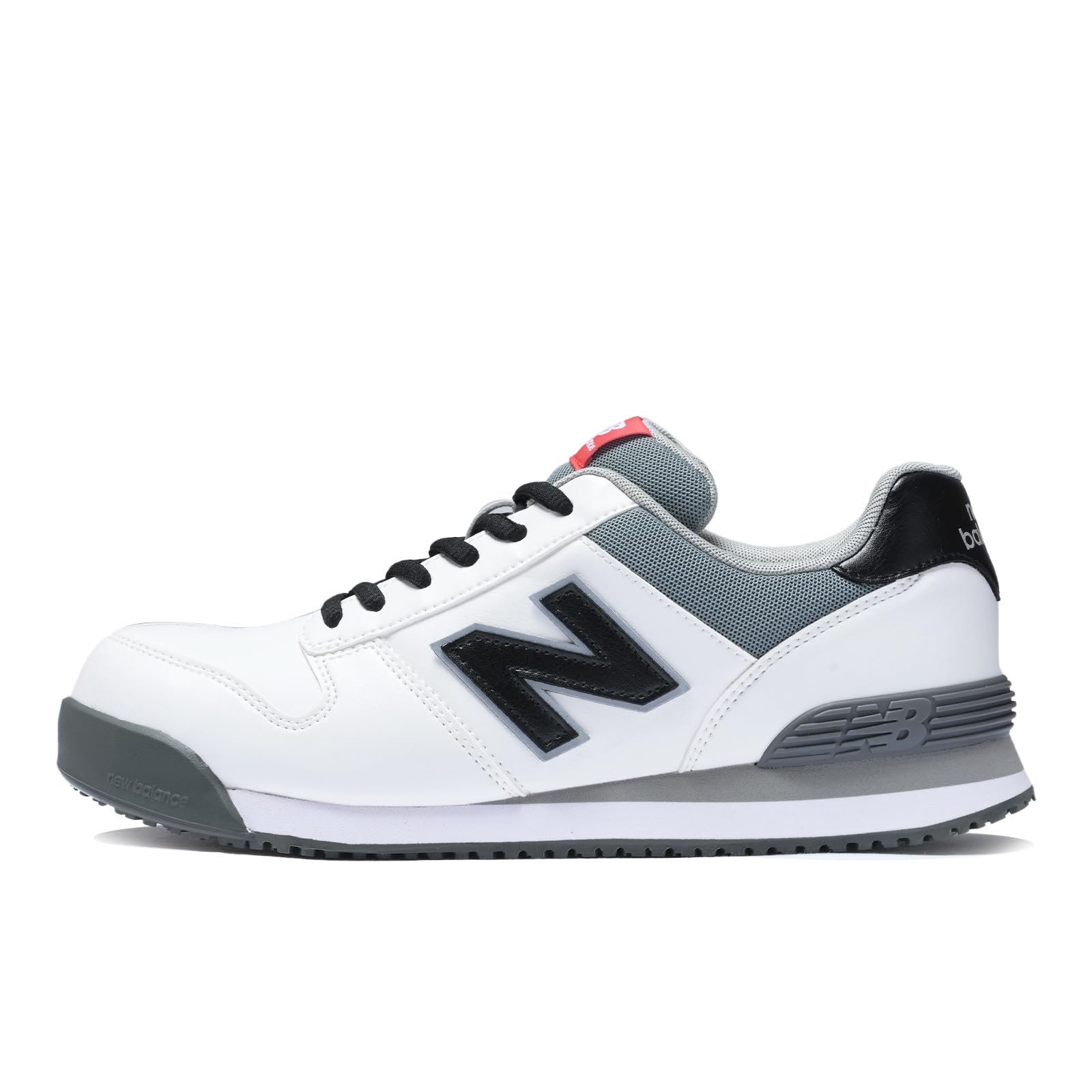 

New Balance PORTLAND Safety Work JSAA Class A 112GL Size 3E Shoes, Lightweight, Wide, Laces, Oil-Resistant Rubber, (WHITE/BLACK), 25.5 cm,