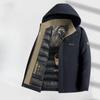Autumn and Winter Thickened Detachment Hat Middle-aged Men's Casual Warm Cotton-padded Jacket Men's Cotton-padded Jacket
