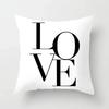 Black Throw Pillow Case Geometric Heart Letters Piano Fashion Girl Cushion Covers Home Sofa Chair Decorative Pillowcase 45X45Cm