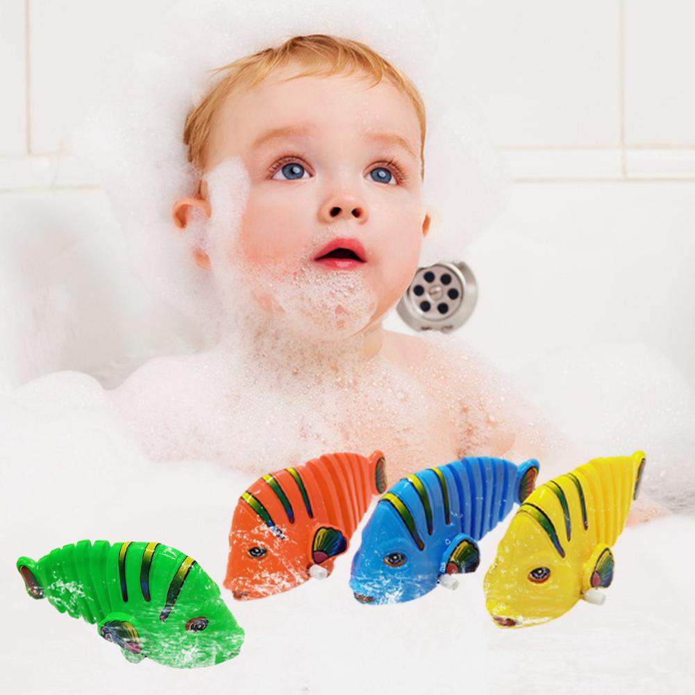 Clockwork Swinging Fish Toys Lovely Design Cartoon Fish Toys Realistic Fish Movement Bathtub Toys Easy To Use for Kids Children