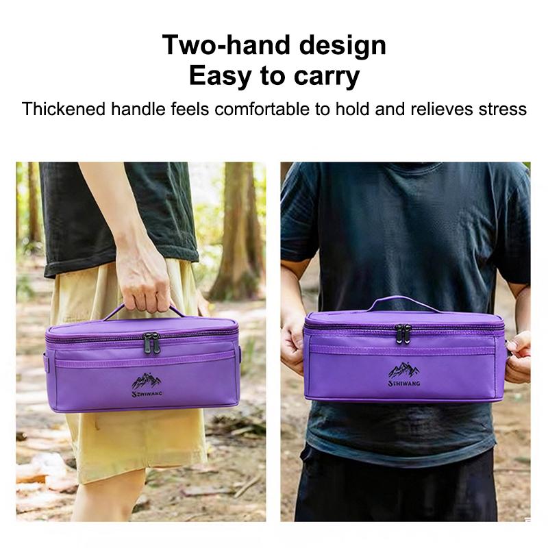 Outdoor Camping Tableware Storage Bag Large Capacity Cutlery Pouch Multi-Functional Portable Picnic Bags Waterproof Handbag